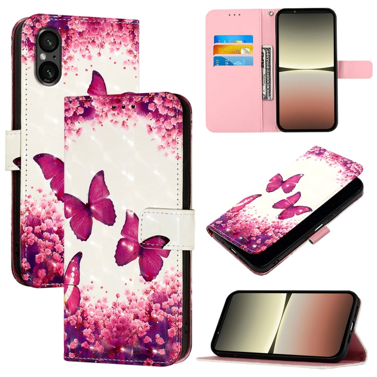 3D Painting Horizontal Flip Leather Phone Case, For Sony Xperia 1 VIII, For Sony Xperia 10 VI, For Sony Xperia 1 VI, For Sony Xperia 5 VI, For Sony Xperia 5 V, For Sony Xperia 1 V