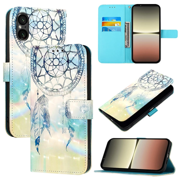 3D Painting Horizontal Flip Leather Phone Case, For Sony Xperia 1 VIII, For Sony Xperia 10 VI, For Sony Xperia 1 VI, For Sony Xperia 5 VI, For Sony Xperia 5 V, For Sony Xperia 1 V