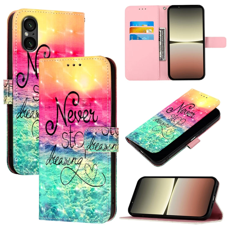 3D Painting Horizontal Flip Leather Phone Case, For Sony Xperia 1 VIII, For Sony Xperia 10 VI, For Sony Xperia 1 VI, For Sony Xperia 5 VI, For Sony Xperia 5 V, For Sony Xperia 1 V