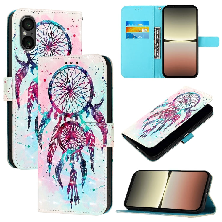 3D Painting Horizontal Flip Leather Phone Case, For Sony Xperia 1 VIII, For Sony Xperia 10 VI, For Sony Xperia 1 VI, For Sony Xperia 5 VI, For Sony Xperia 5 V, For Sony Xperia 1 V
