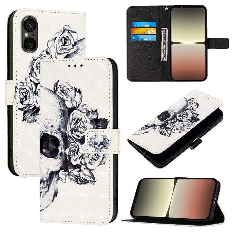 3D Painting Horizontal Flip Leather Phone Case, For Sony Xperia 1 VIII, For Sony Xperia 10 VI, For Sony Xperia 1 VI, For Sony Xperia 5 VI, For Sony Xperia 5 V, For Sony Xperia 1 V