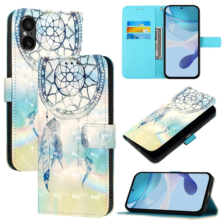 3D Painting Horizontal Flip Leather Phone Case, For Sony Xperia 1 VIII, For Sony Xperia 10 VI, For Sony Xperia 1 VI, For Sony Xperia 5 VI, For Sony Xperia 5 V, For Sony Xperia 1 V