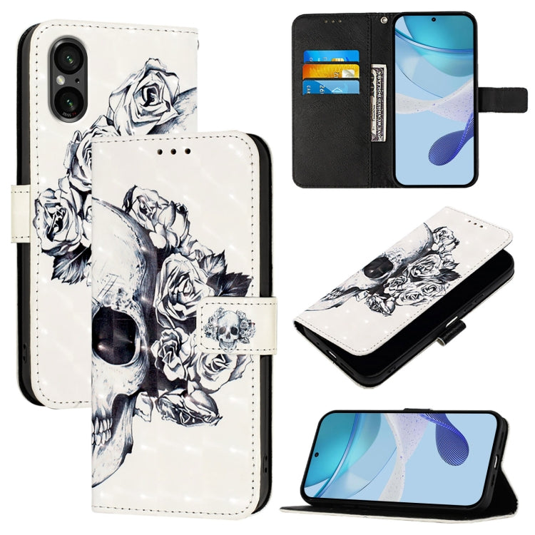 3D Painting Horizontal Flip Leather Phone Case, For Sony Xperia 1 VIII, For Sony Xperia 10 VI, For Sony Xperia 1 VI, For Sony Xperia 5 VI, For Sony Xperia 5 V, For Sony Xperia 1 V