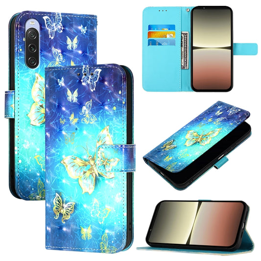 3D Painting Horizontal Flip Leather Phone Case, For Sony Xperia 10 V, For Sony Xperia 5 IV, For Sony Xperia 10 IV