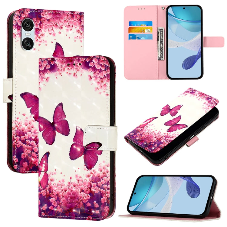 3D Painting Horizontal Flip Leather Phone Case, For Sony Xperia 1 VIII, For Sony Xperia 10 VI, For Sony Xperia 1 VI, For Sony Xperia 5 VI, For Sony Xperia 5 V, For Sony Xperia 1 V