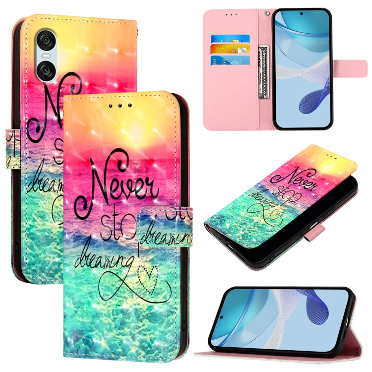3D Painting Horizontal Flip Leather Phone Case, For Sony Xperia 1 VIII, For Sony Xperia 10 VI, For Sony Xperia 1 VI, For Sony Xperia 5 VI, For Sony Xperia 5 V, For Sony Xperia 1 V