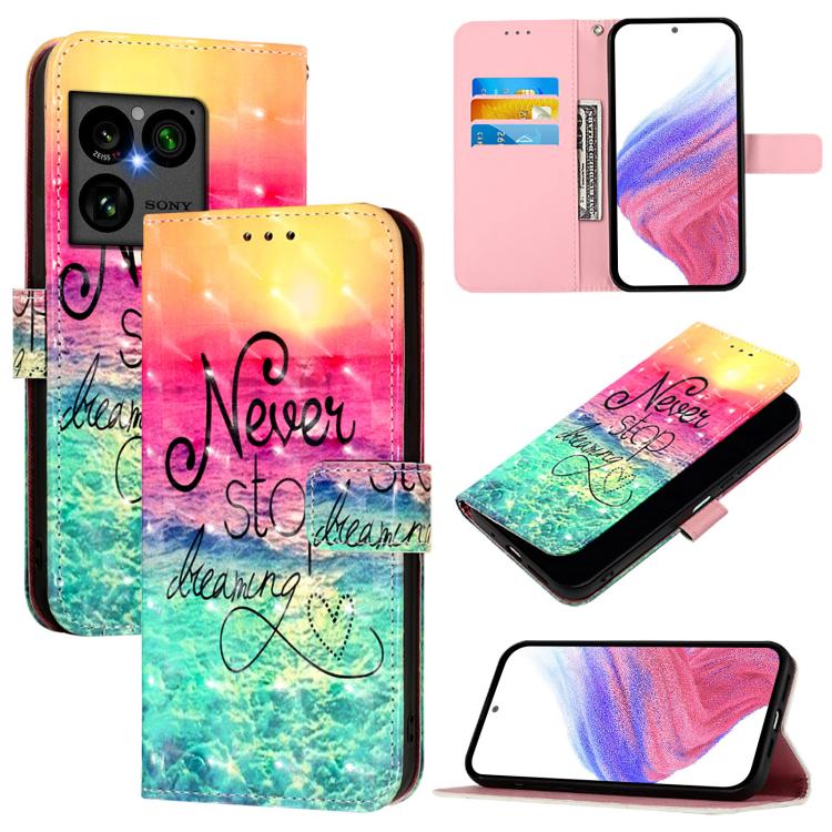 3D Painting Horizontal Flip Leather Phone Case, For Sony Xperia 1 VIII, For Sony Xperia 10 VI, For Sony Xperia 1 VI, For Sony Xperia 5 VI, For Sony Xperia 5 V, For Sony Xperia 1 V