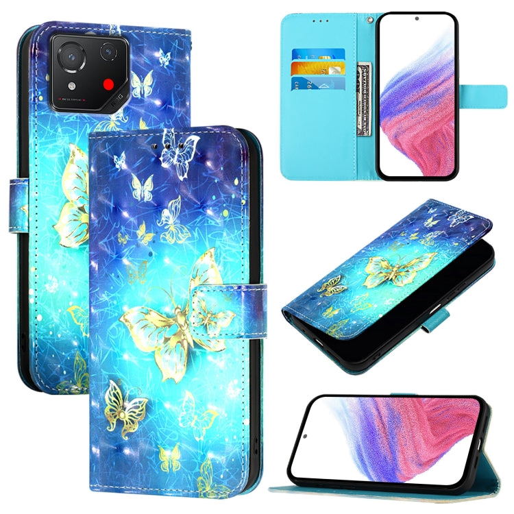 3D Painting Horizontal Flip Leather Phone Case, For Asus ROG Phone 9 / 9 Pro, For Asus Zenfone 11 Ultra, For Asus ROG Phone 8