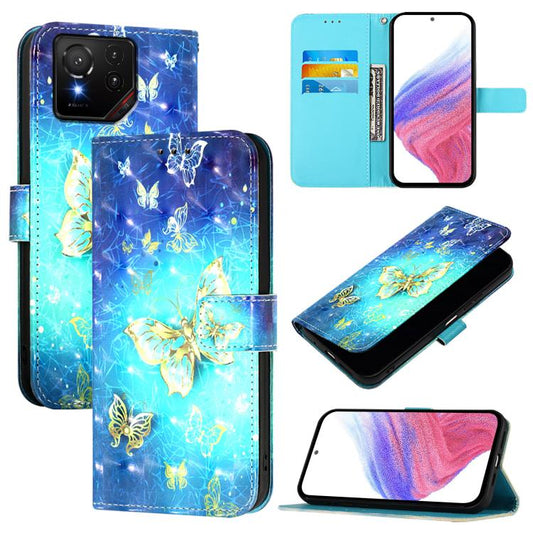 3D Painting Horizontal Flip Leather Phone Case, For Asus ROG Phone 9 / 9 Pro, For Asus Zenfone 11 Ultra, For Asus ROG Phone 8