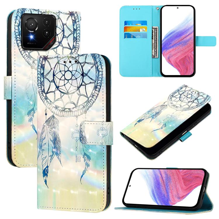 3D Painting Horizontal Flip Leather Phone Case, For Asus ROG Phone 9 / 9 Pro, For Asus Zenfone 11 Ultra, For Asus ROG Phone 8
