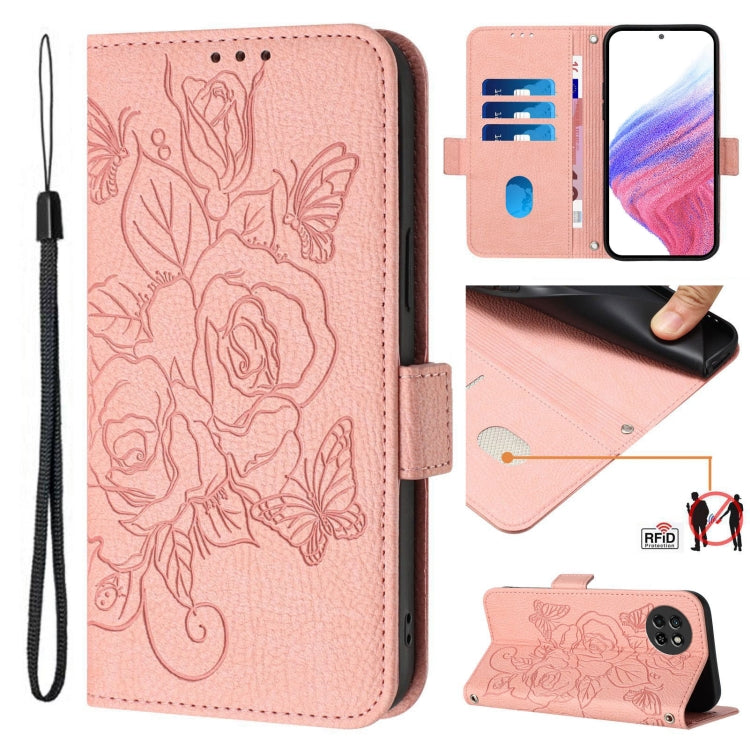 Embossed Rose RFID Anti-theft Leather Phone Case, For itel S23+, For itel S23, For itel S18, For itel P40, For itel S17 / Vision 3, For itel A58 / A49, For itel A27, For itel A48
