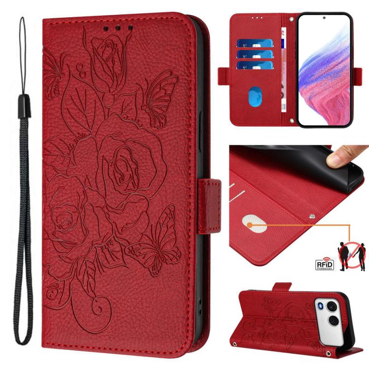 Embossed Rose RFID Anti-theft Leather Phone Case, For itel A200 4G / A200+ 4G, For itel A95 5G, For itel A90 4G, For itel City 100, For itel Power 70, For itel A80 4G, For itel A50C, For itel A50