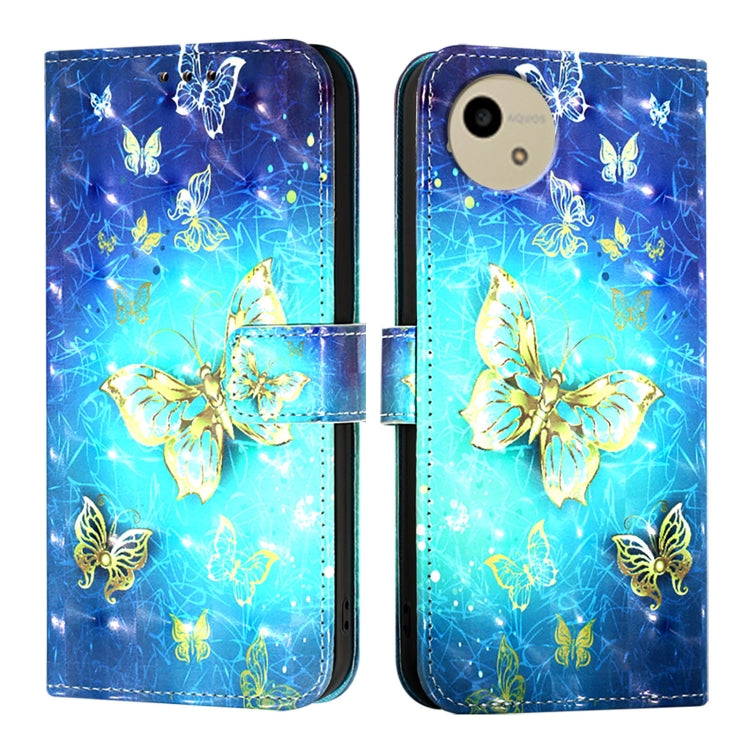 3D Painting Horizontal Flip Leather Phone Case, For Sharp Aquos wish4, For Sharp Aquos R9