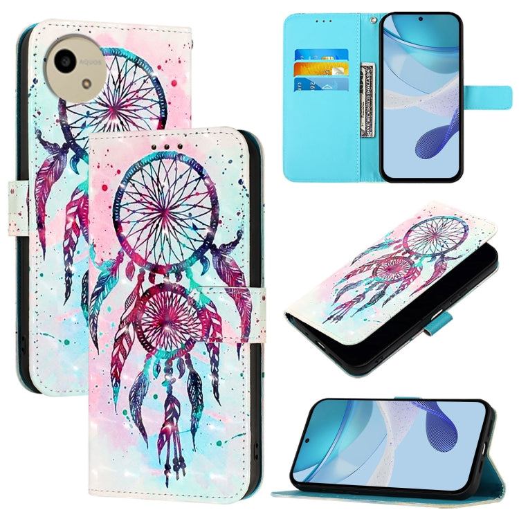 3D Painting Horizontal Flip Leather Phone Case, For Sharp Aquos wish4, For Sharp Aquos R9