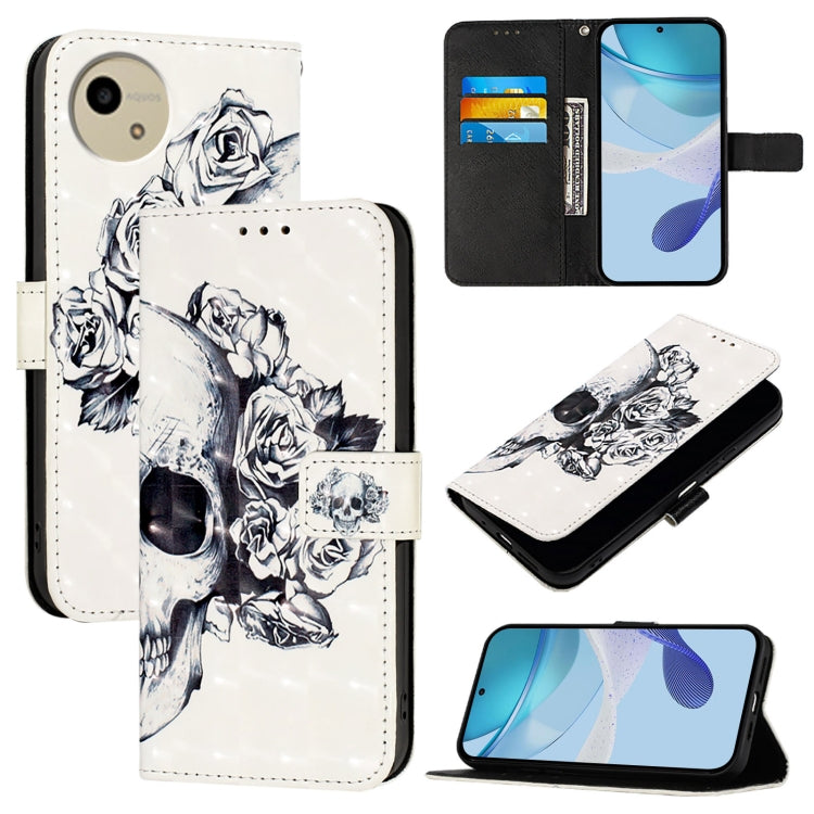 3D Painting Horizontal Flip Leather Phone Case, For Sharp Aquos wish4, For Sharp Aquos R9