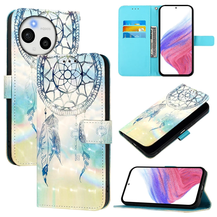 3D Painting Horizontal Flip Leather Phone Case, For Sharp Aquos wish6, For Sharp Aquos R11, For Sharp Aquos Sense10, For Sharp Aquos Sense9 Plus, For Sharp Aquos Sense9, For Sharp Aquos R9 Pro SH-54E