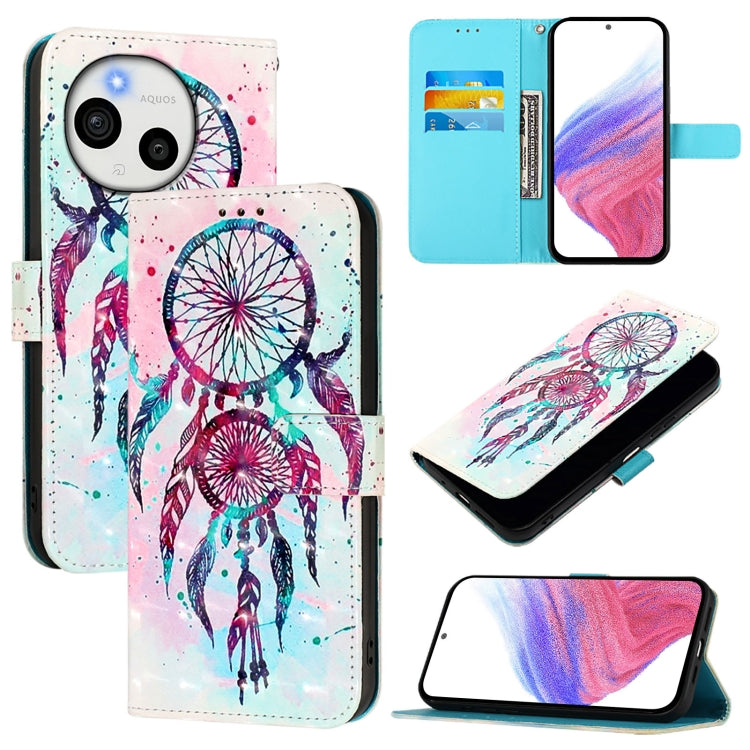 3D Painting Horizontal Flip Leather Phone Case, For Sharp Aquos wish6, For Sharp Aquos R11, For Sharp Aquos Sense10, For Sharp Aquos Sense9 Plus, For Sharp Aquos Sense9, For Sharp Aquos R9 Pro SH-54E