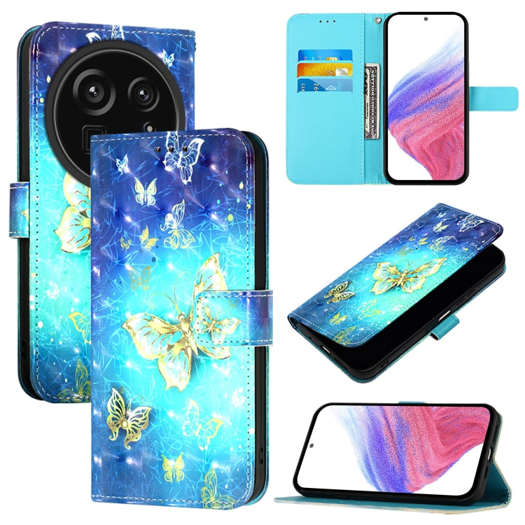 3D Painting Horizontal Flip Leather Phone Case, For Sharp Aquos wish6, For Sharp Aquos R11, For Sharp Aquos Sense10, For Sharp Aquos Sense9 Plus, For Sharp Aquos Sense9, For Sharp Aquos R9 Pro SH-54E