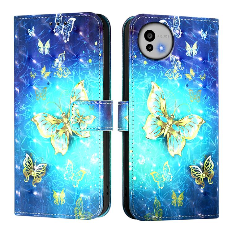 3D Painting Horizontal Flip Leather Phone Case, For Sharp Aquos wish6, For Sharp Aquos R11, For Sharp Aquos Sense10, For Sharp Aquos Sense9 Plus, For Sharp Aquos Sense9, For Sharp Aquos R9 Pro SH-54E