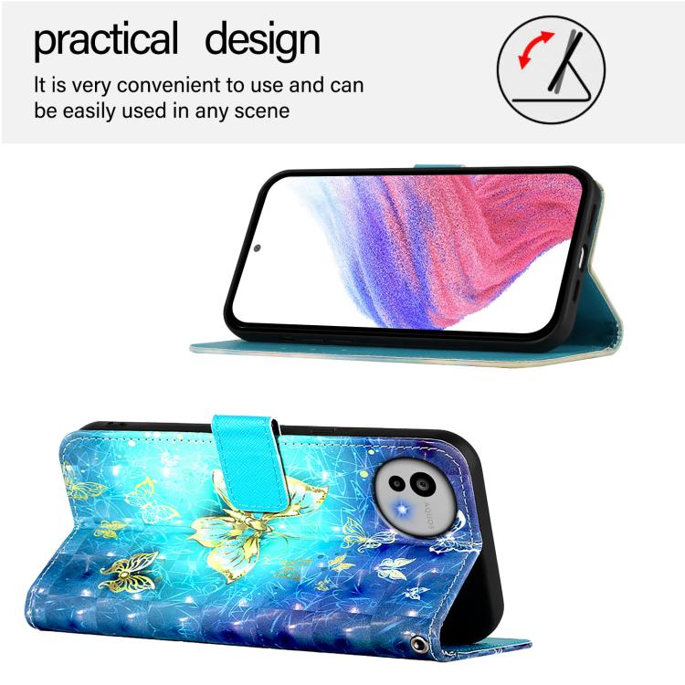 3D Painting Horizontal Flip Leather Phone Case, For Sharp Aquos wish6, For Sharp Aquos R11, For Sharp Aquos Sense10, For Sharp Aquos Sense9 Plus, For Sharp Aquos Sense9, For Sharp Aquos R9 Pro SH-54E