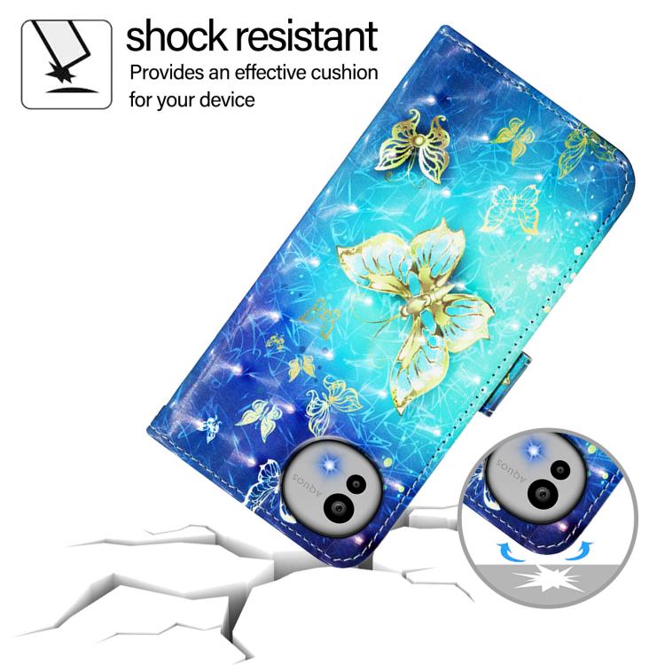 3D Painting Horizontal Flip Leather Phone Case, For Sharp Aquos wish6, For Sharp Aquos R11, For Sharp Aquos Sense10, For Sharp Aquos Sense9 Plus, For Sharp Aquos Sense9, For Sharp Aquos R9 Pro SH-54E