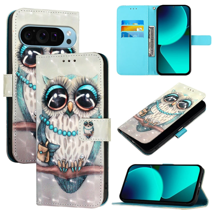 3D Painting Horizontal Flip Leather Phone Case, For Google Pixel 11 Pro XL, For Google Pixel 11 Pro / 11, For Google Pixel 9a, For Google Pixel 9 Pro XL, For Google Pixel 9 / 9 Pro, For Google Pixel 8a