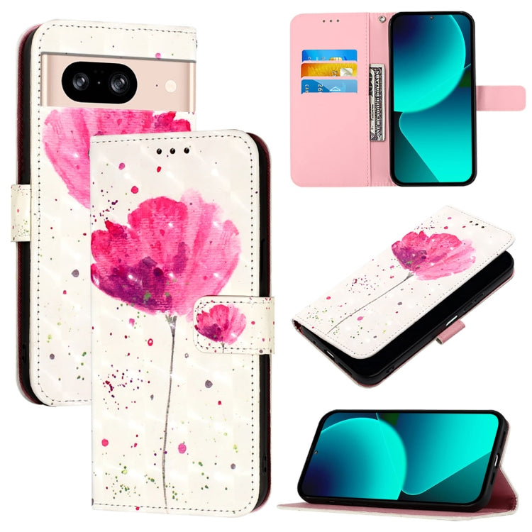 3D Painting Horizontal Flip Leather Phone Case, For Google Pixel 8 Pro, For Google Pixel 8, For Google Pixel 7 Pro, For Google Pixel 7, For Google Pixel 6a, For Google Pixel 6 Pro