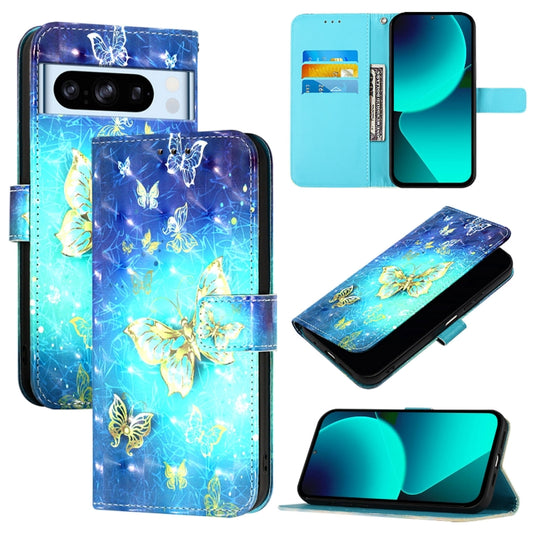 3D Painting Horizontal Flip Leather Phone Case, For Google Pixel 8 Pro, For Google Pixel 8, For Google Pixel 7 Pro, For Google Pixel 7, For Google Pixel 6a, For Google Pixel 6 Pro