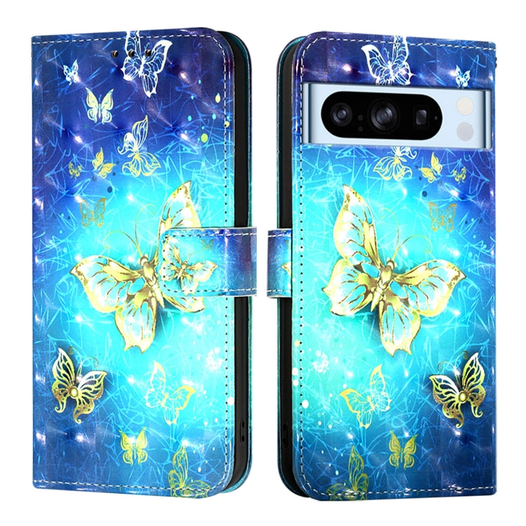 3D Painting Horizontal Flip Leather Phone Case, For Google Pixel 8 Pro, For Google Pixel 8, For Google Pixel 7 Pro, For Google Pixel 7, For Google Pixel 6a, For Google Pixel 6 Pro