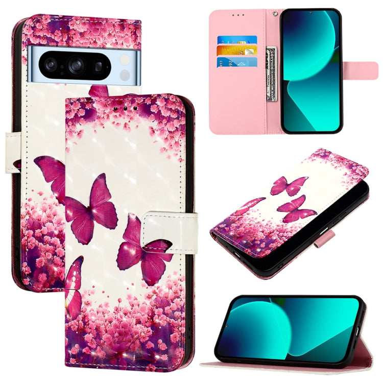 3D Painting Horizontal Flip Leather Phone Case, For Google Pixel 8 Pro, For Google Pixel 8, For Google Pixel 7 Pro, For Google Pixel 7, For Google Pixel 6a, For Google Pixel 6 Pro