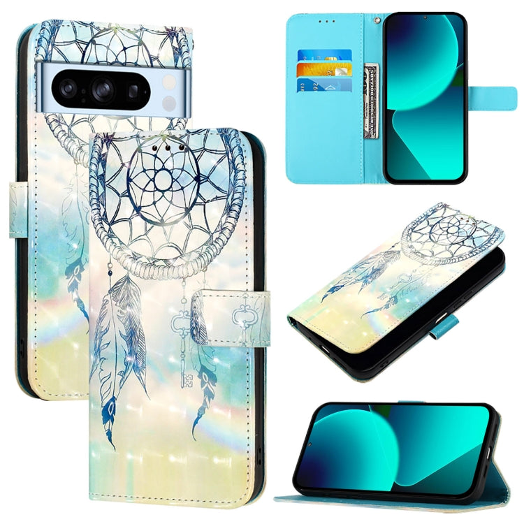 3D Painting Horizontal Flip Leather Phone Case, For Google Pixel 8 Pro, For Google Pixel 8, For Google Pixel 7 Pro, For Google Pixel 7, For Google Pixel 6a, For Google Pixel 6 Pro