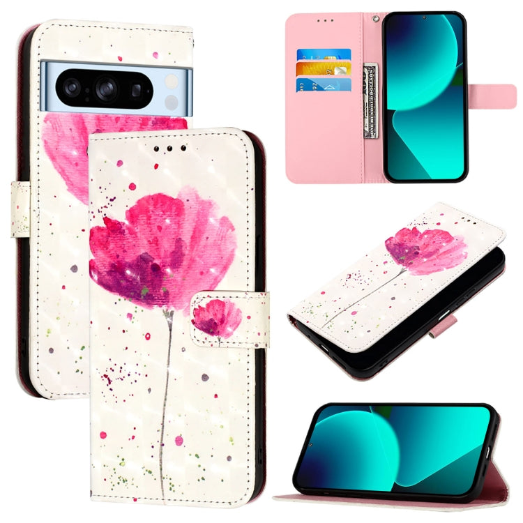 3D Painting Horizontal Flip Leather Phone Case, For Google Pixel 8 Pro, For Google Pixel 8, For Google Pixel 7 Pro, For Google Pixel 7, For Google Pixel 6a, For Google Pixel 6 Pro