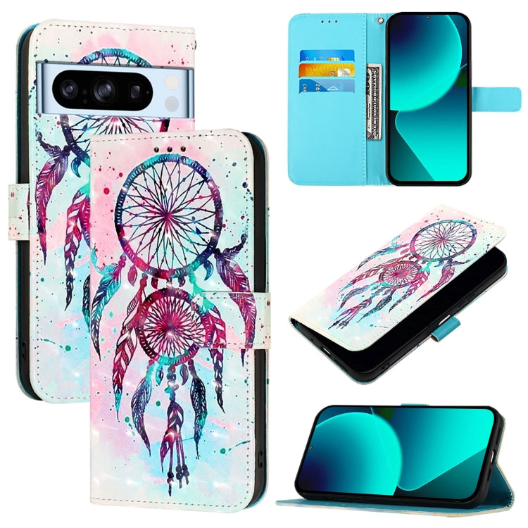 3D Painting Horizontal Flip Leather Phone Case, For Google Pixel 8 Pro, For Google Pixel 8, For Google Pixel 7 Pro, For Google Pixel 7, For Google Pixel 6a, For Google Pixel 6 Pro