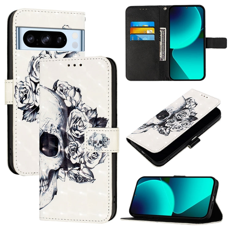 3D Painting Horizontal Flip Leather Phone Case, For Google Pixel 8 Pro, For Google Pixel 8, For Google Pixel 7 Pro, For Google Pixel 7, For Google Pixel 6a, For Google Pixel 6 Pro