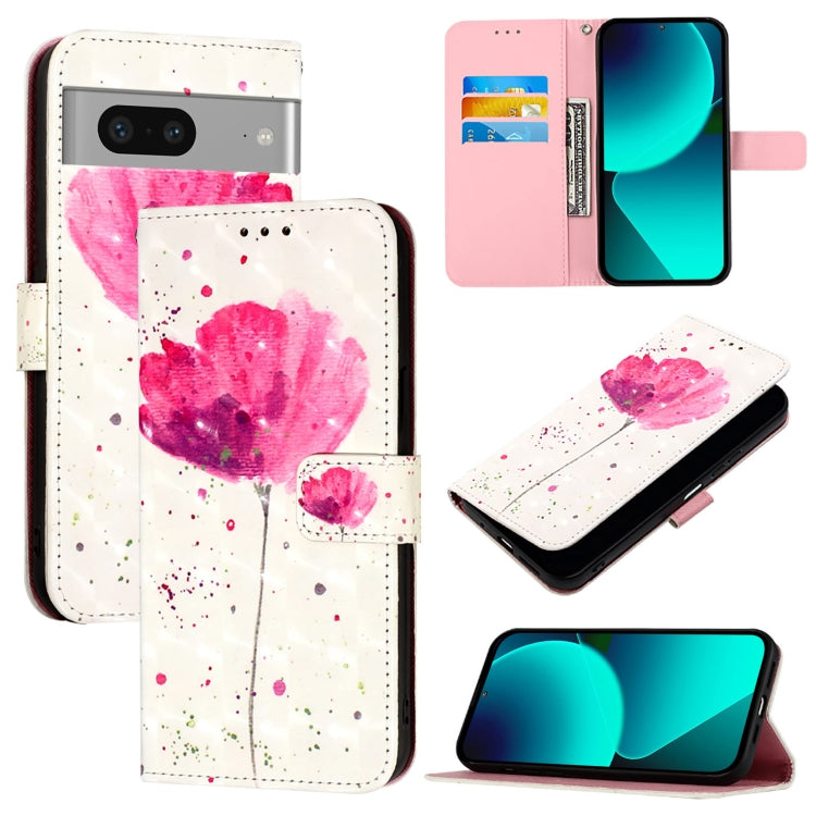 3D Painting Horizontal Flip Leather Phone Case, For Google Pixel 8 Pro, For Google Pixel 8, For Google Pixel 7 Pro, For Google Pixel 7, For Google Pixel 6a, For Google Pixel 6 Pro