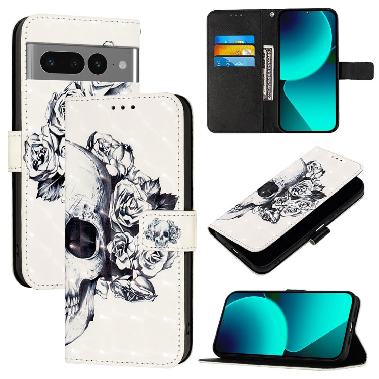 3D Painting Horizontal Flip Leather Phone Case, For Google Pixel 8 Pro, For Google Pixel 8, For Google Pixel 7 Pro, For Google Pixel 7, For Google Pixel 6a, For Google Pixel 6 Pro