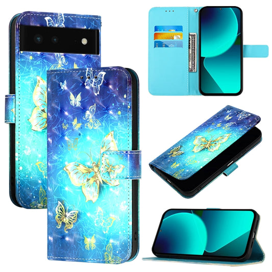 3D Painting Horizontal Flip Leather Phone Case, For Google Pixel 6, For Google Pixel 5a 5G, For Google Pixel 5, For Google Pixel 5 XL / Pixel 4a