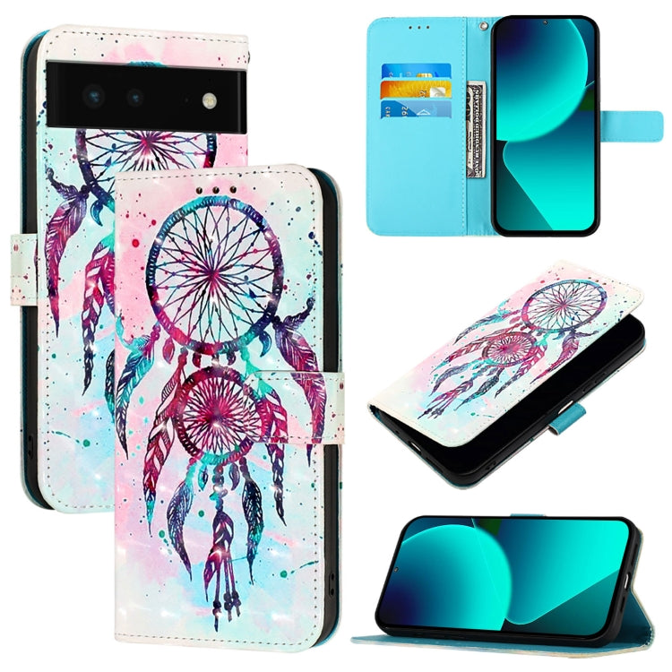 3D Painting Horizontal Flip Leather Phone Case, For Google Pixel 6, For Google Pixel 5a 5G, For Google Pixel 5, For Google Pixel 5 XL / Pixel 4a