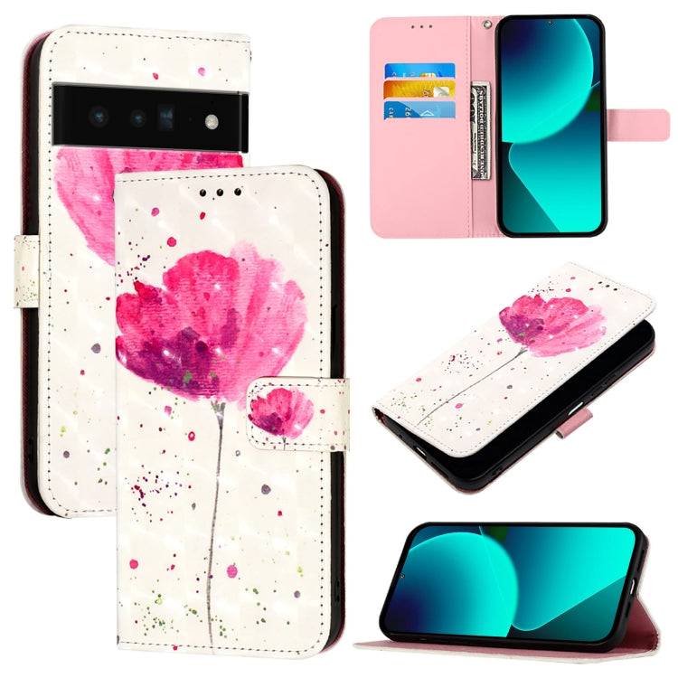 3D Painting Horizontal Flip Leather Phone Case, For Google Pixel 8 Pro, For Google Pixel 8, For Google Pixel 7 Pro, For Google Pixel 7, For Google Pixel 6a, For Google Pixel 6 Pro