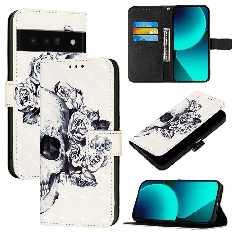 3D Painting Horizontal Flip Leather Phone Case, For Google Pixel 8 Pro, For Google Pixel 8, For Google Pixel 7 Pro, For Google Pixel 7, For Google Pixel 6a, For Google Pixel 6 Pro