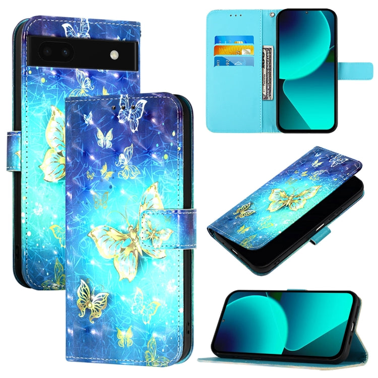 3D Painting Horizontal Flip Leather Phone Case, For Google Pixel 8 Pro, For Google Pixel 8, For Google Pixel 7 Pro, For Google Pixel 7, For Google Pixel 6a, For Google Pixel 6 Pro