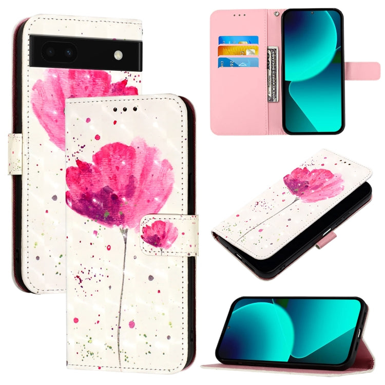 3D Painting Horizontal Flip Leather Phone Case, For Google Pixel 8 Pro, For Google Pixel 8, For Google Pixel 7 Pro, For Google Pixel 7, For Google Pixel 6a, For Google Pixel 6 Pro