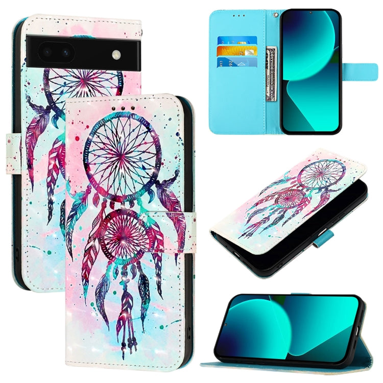 3D Painting Horizontal Flip Leather Phone Case, For Google Pixel 8 Pro, For Google Pixel 8, For Google Pixel 7 Pro, For Google Pixel 7, For Google Pixel 6a, For Google Pixel 6 Pro