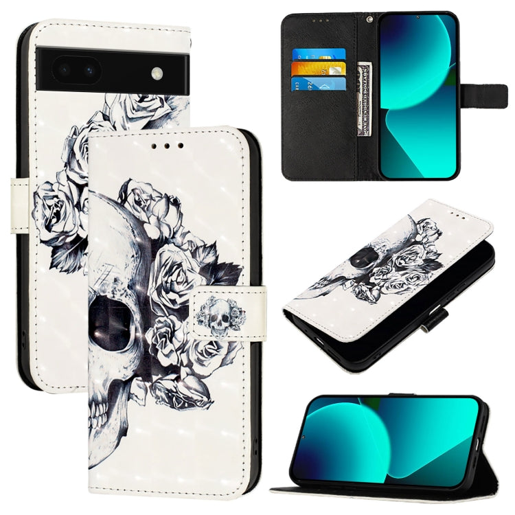 3D Painting Horizontal Flip Leather Phone Case, For Google Pixel 8 Pro, For Google Pixel 8, For Google Pixel 7 Pro, For Google Pixel 7, For Google Pixel 6a, For Google Pixel 6 Pro