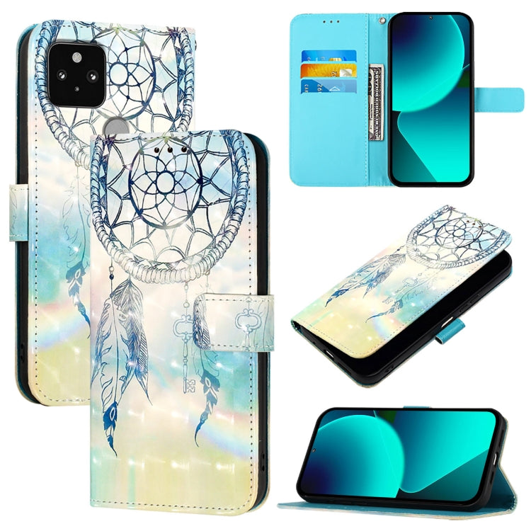3D Painting Horizontal Flip Leather Phone Case, For Google Pixel 6, For Google Pixel 5a 5G, For Google Pixel 5, For Google Pixel 5 XL / Pixel 4a