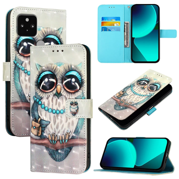 3D Painting Horizontal Flip Leather Phone Case, For Google Pixel 6, For Google Pixel 5a 5G, For Google Pixel 5, For Google Pixel 5 XL / Pixel 4a