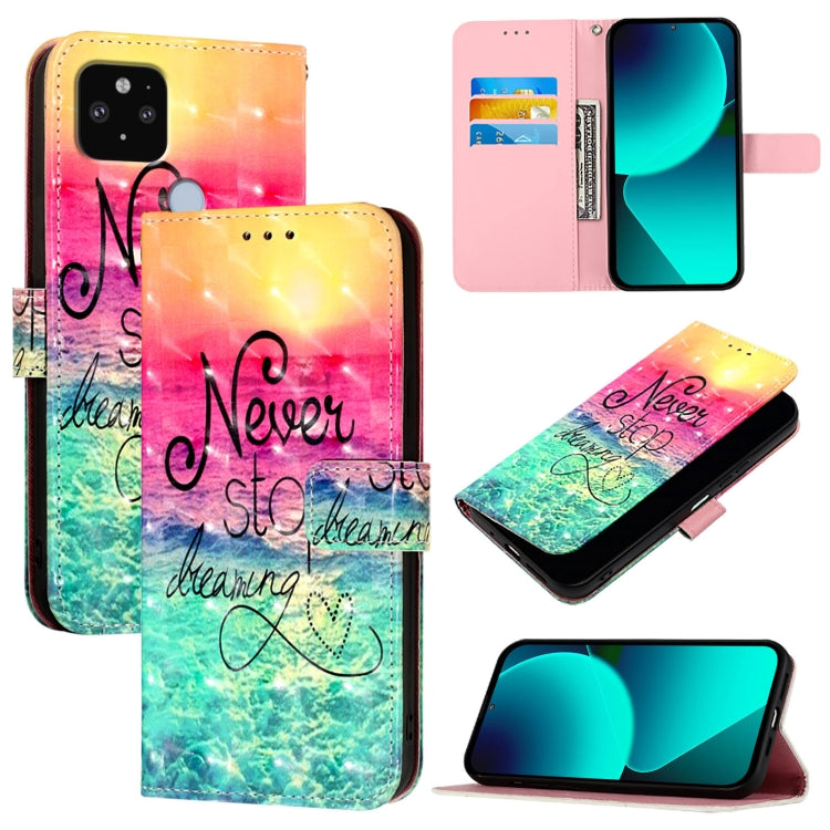 3D Painting Horizontal Flip Leather Phone Case, For Google Pixel 6, For Google Pixel 5a 5G, For Google Pixel 5, For Google Pixel 5 XL / Pixel 4a