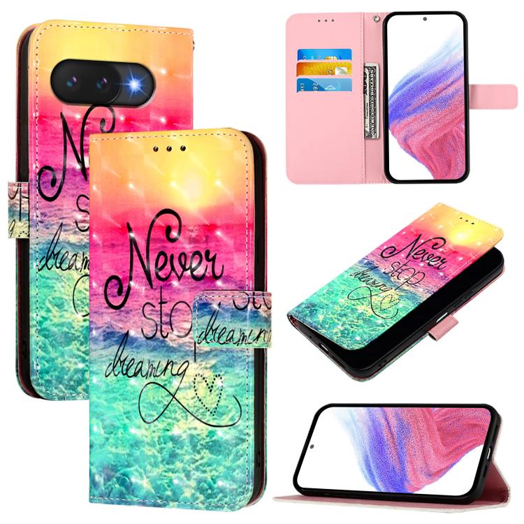 3D Painting Horizontal Flip Leather Phone Case, For Google Pixel 11 Pro XL, For Google Pixel 11 Pro / 11, For Google Pixel 9a, For Google Pixel 9 Pro XL, For Google Pixel 9 / 9 Pro, For Google Pixel 8a