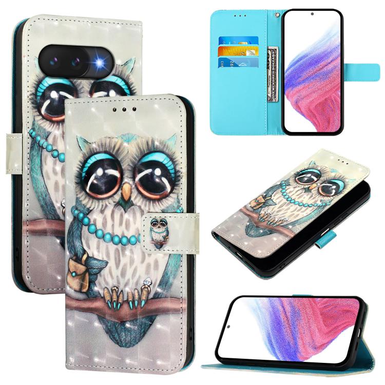 3D Painting Horizontal Flip Leather Phone Case, For Google Pixel 11 Pro XL, For Google Pixel 11 Pro / 11, For Google Pixel 9a, For Google Pixel 9 Pro XL, For Google Pixel 9 / 9 Pro, For Google Pixel 8a