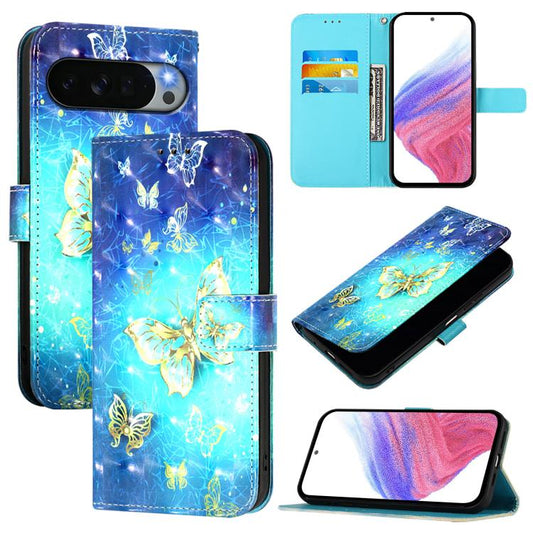 3D Painting Horizontal Flip Leather Phone Case, For Google Pixel 11 Pro XL, For Google Pixel 11 Pro / 11, For Google Pixel 9a, For Google Pixel 9 Pro XL, For Google Pixel 9 / 9 Pro, For Google Pixel 8a